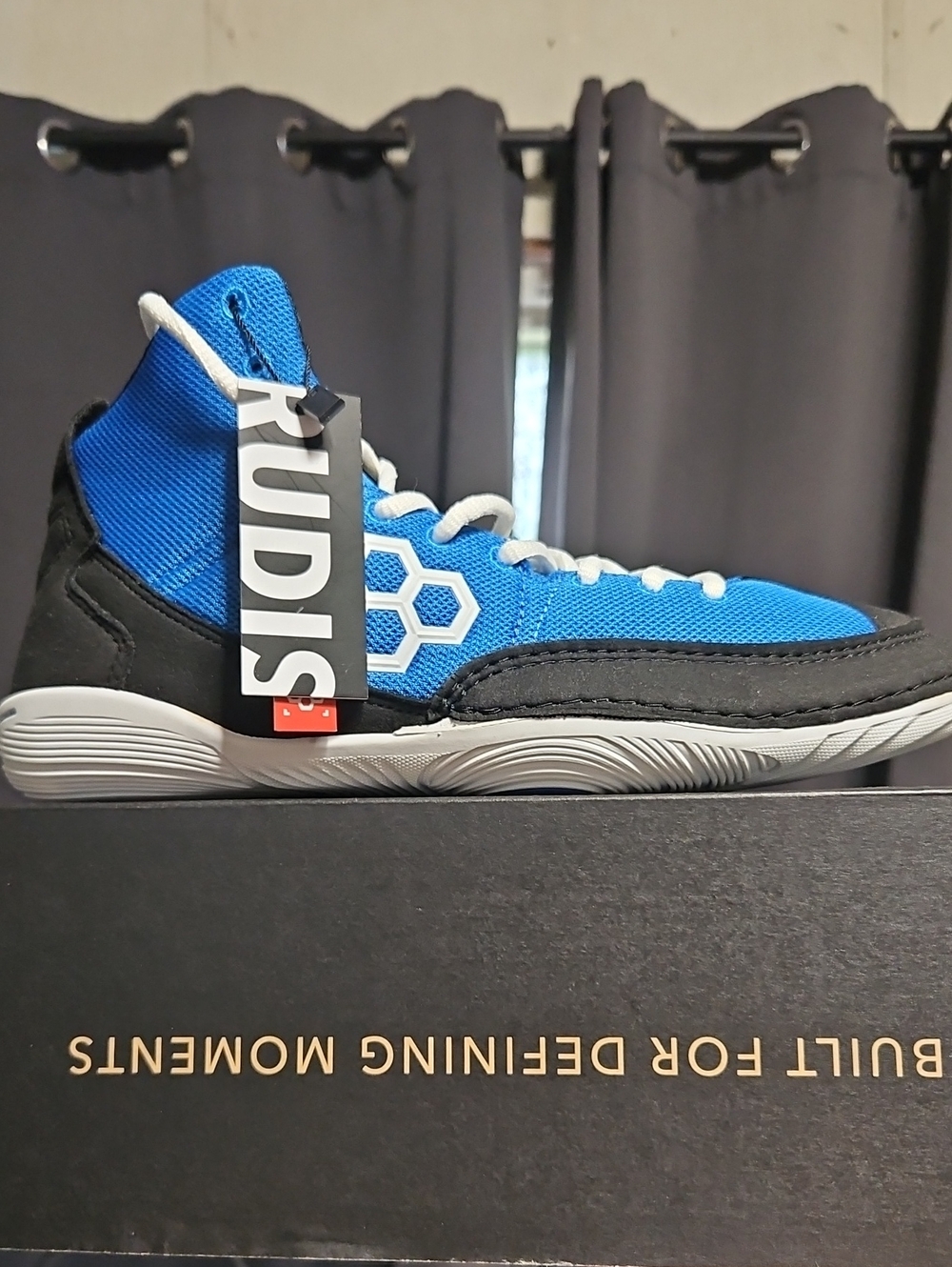 RUDIS Courage Wrestling Shoes: BLUE: NEW IN BOX: MENS 9.5 WOMENS 11